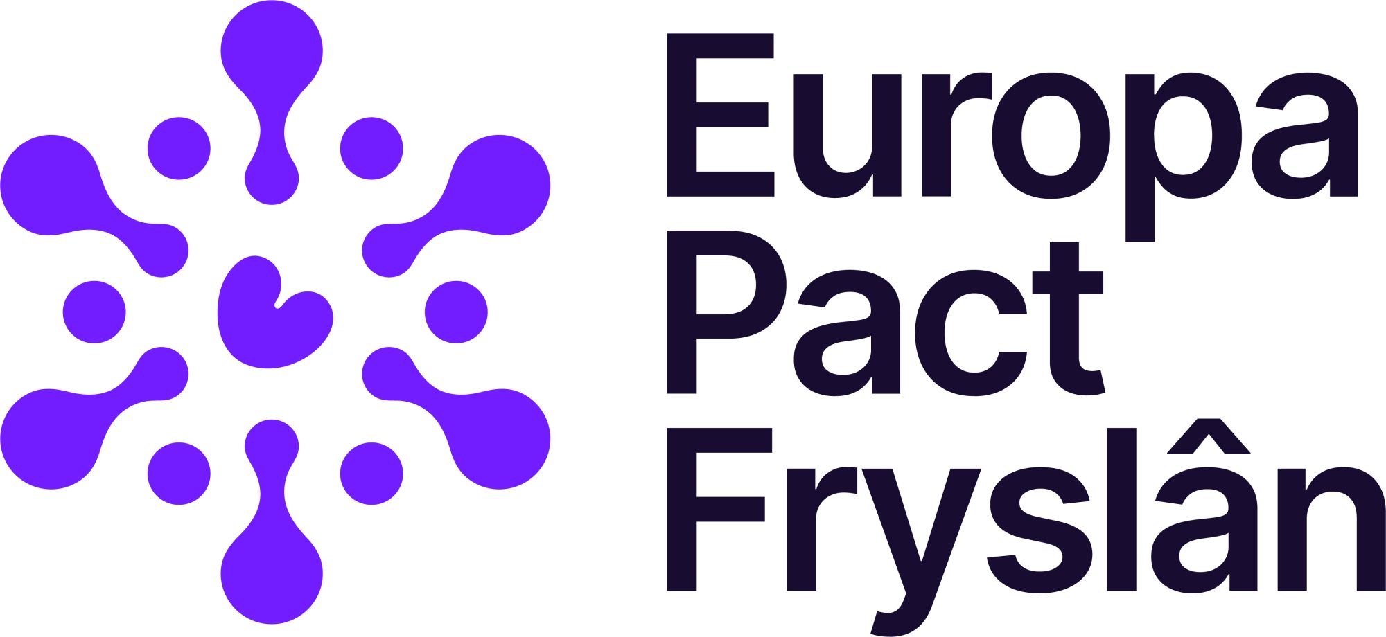 EuropaPact Fryslan logo in zwarte letters met paars symbool