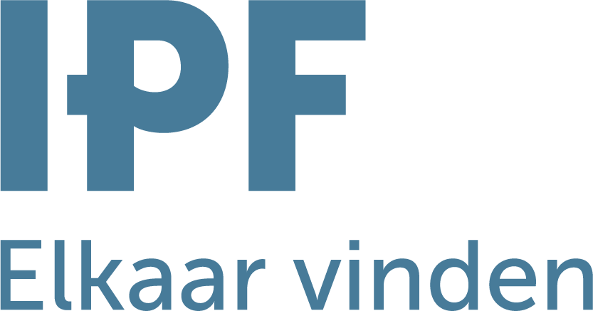 IPF elkaar vinden logo blauwe letters home