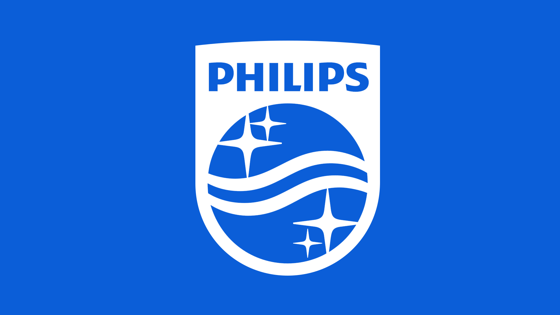 Philips logo blauw en wit home