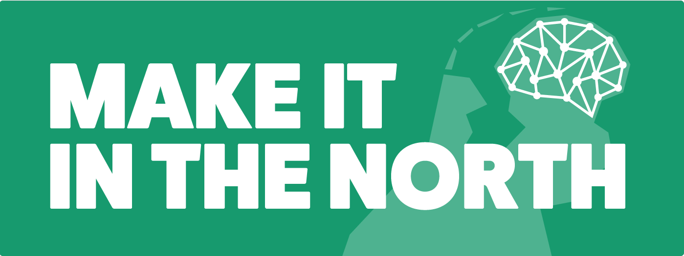 Make It In The North logo witte letters groene achtergrond groningen home