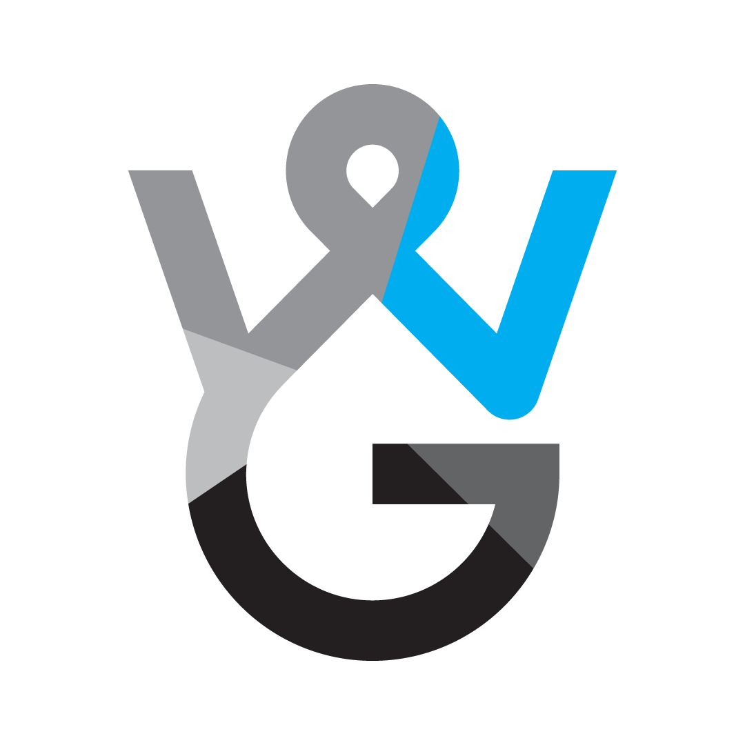 Wieringa & De Graaf logo icon blauw grijs zwart