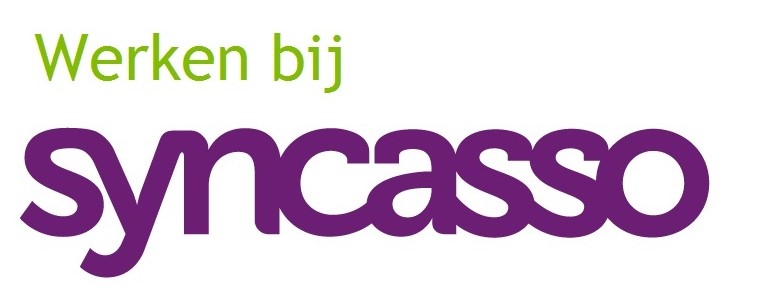 Werken bij Syncasso logo paars groen