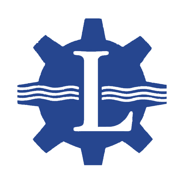 Landustrie Sneek logo blauw transparante achtergrond