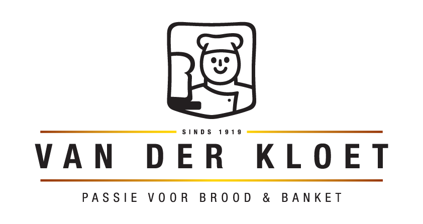 Bakkerij van der Kloet logo transparant geel bruin zwart