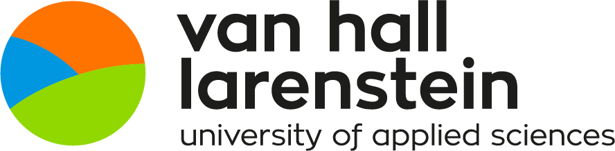 Van Hall Larenstein logo zwart oranje groen blauw transparant
