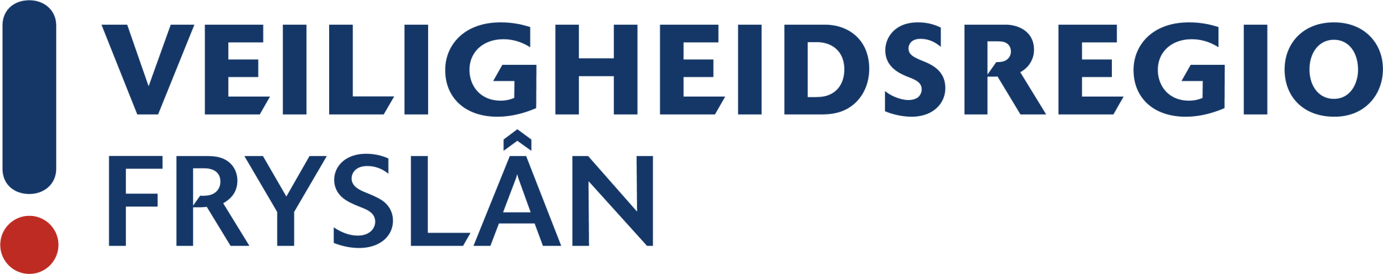Veiligheidsregio Fryslân logo blauw rood transparante achtergrond