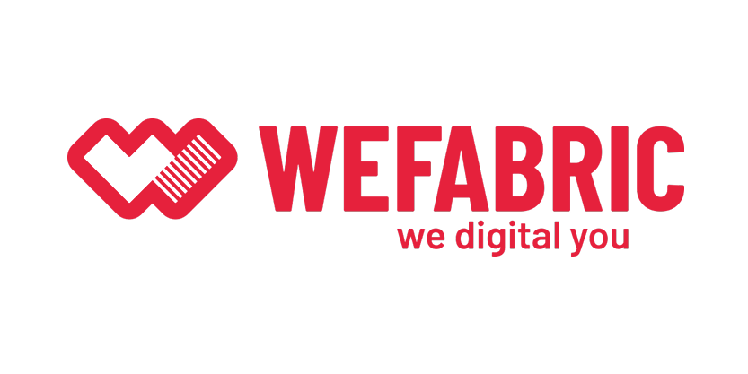 Wefabric logo rood wit
