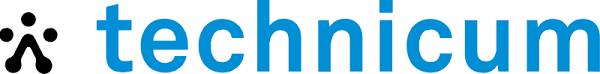 technicum logo icoon zwart blauwe letters