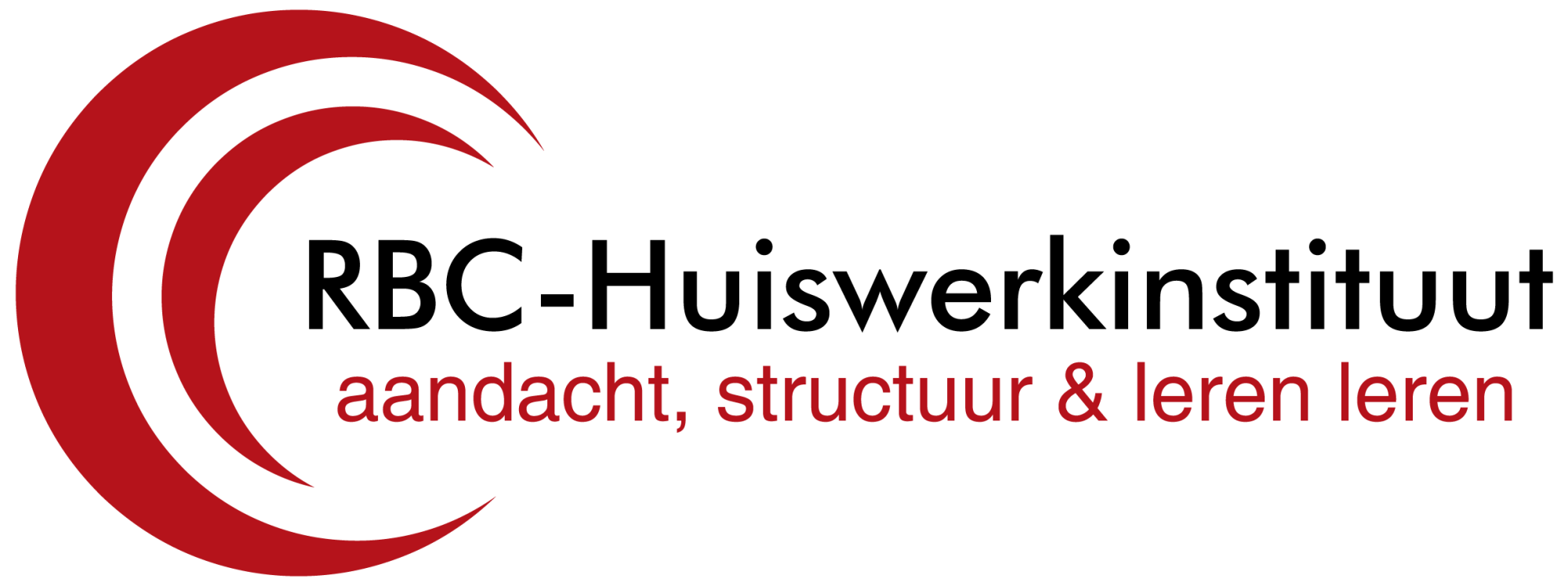 Rond-RBC Huiswerkinstituut-logo-breed rode cirkel en zwarte tekst