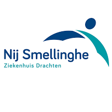 Logo-Nij-Smellinghe Ziekenhuis drachten tekst blauw groen met logo icoon blauwgroen