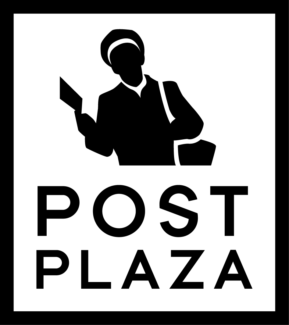 Post-Plaza logo zwart wit