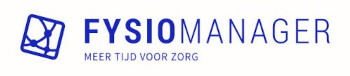 Fysiomanager logo blauw wit