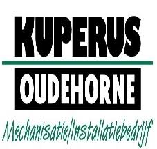 Kuperus Oudhorne letters zwart mechanisatie installatiebedrijf letters turquoise